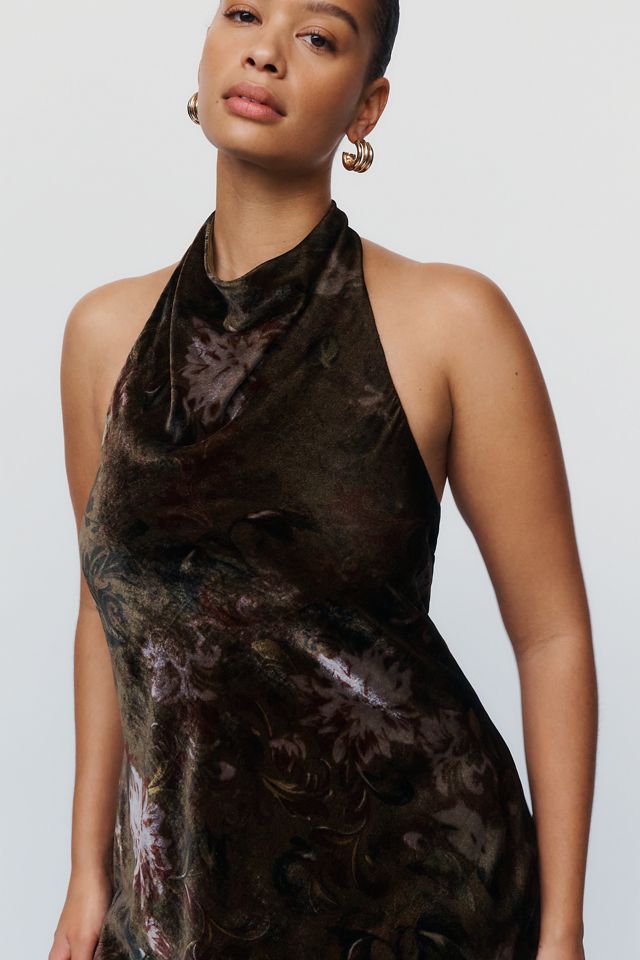 Maeve Jamie Velvet Midi Slip Dress #7