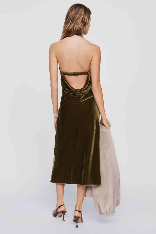 Maeve Jamie Velvet Midi Slip Dress #2