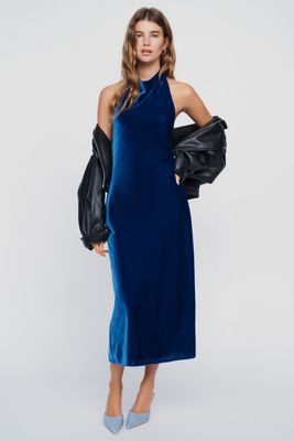 Maeve Jamie Velvet Midi Slip Dress