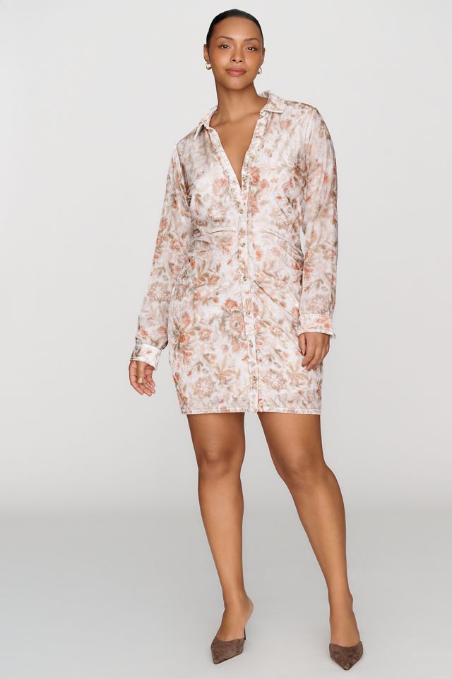 Pilcro Greer Velvet Ruched Shirtdress #5