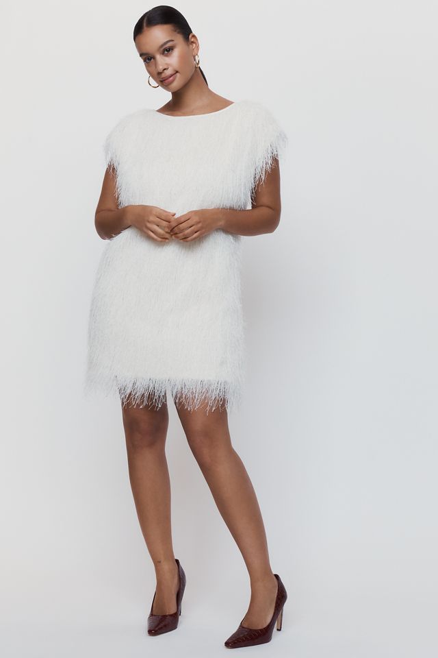 By Anthropologie Fringed Shift Dress #6