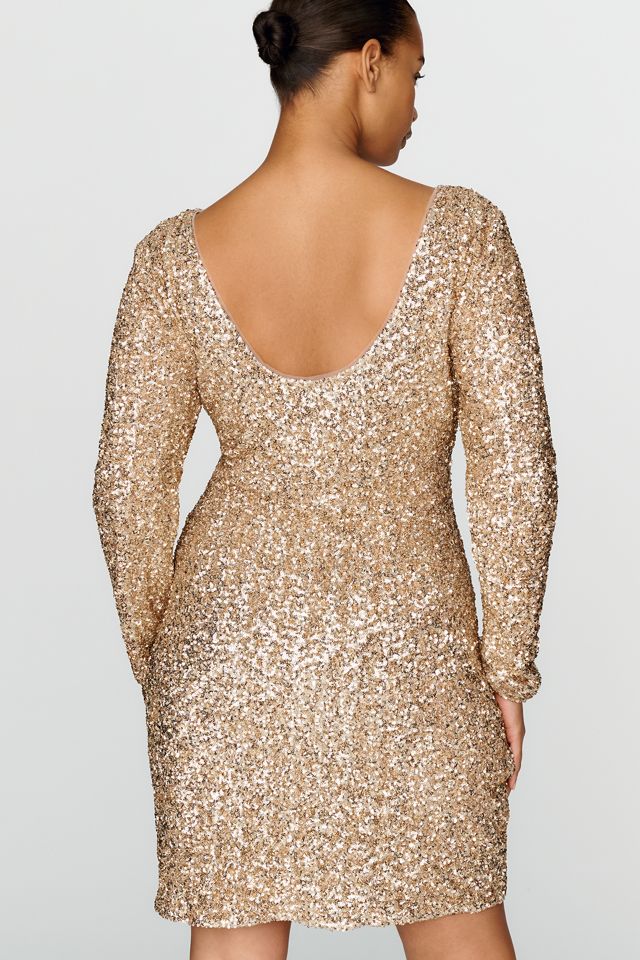 Mini Abito in Maglia con Paillettes Metalliche Maeve #8