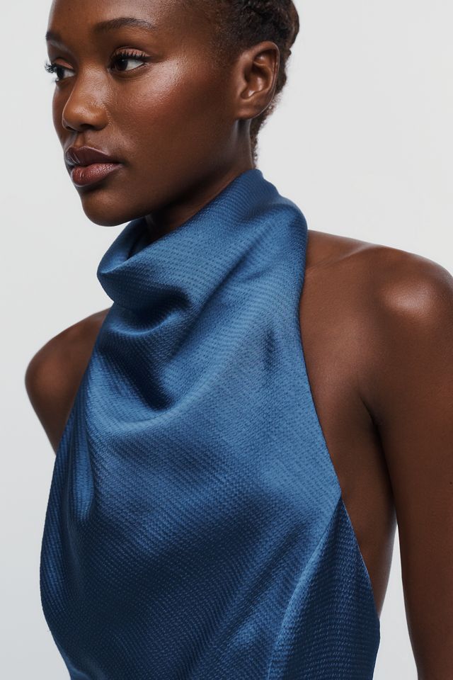 By Anthropologie High Neck Cowl Mini Dress #1