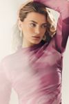 The Maya Long-Sleeve Ruched Cowl-Neck Mini Dress