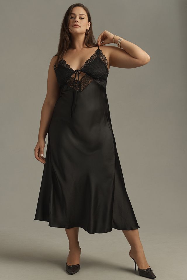ESTHÉ Lace Satin Slip Dress #3