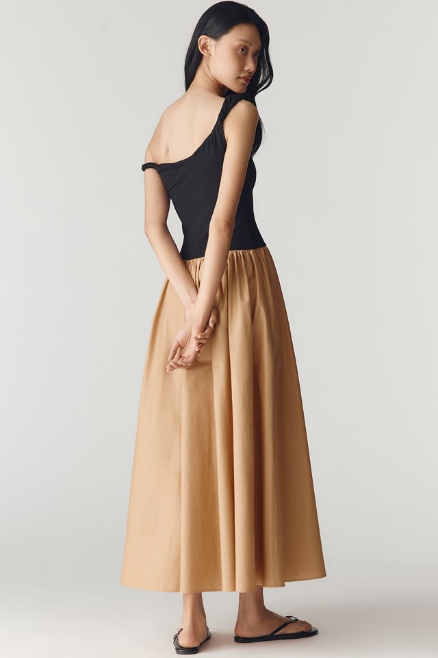 ESTHE Asymmetric Twofer Midi Dress #3