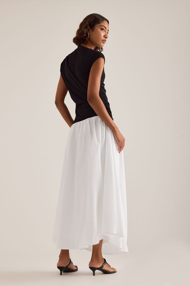 Vestido Maxi Drapeado de Dos Tonos ESTHE #1