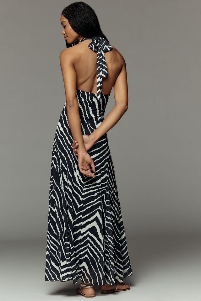 ESTHE Halter Godet Midi Dress #3
