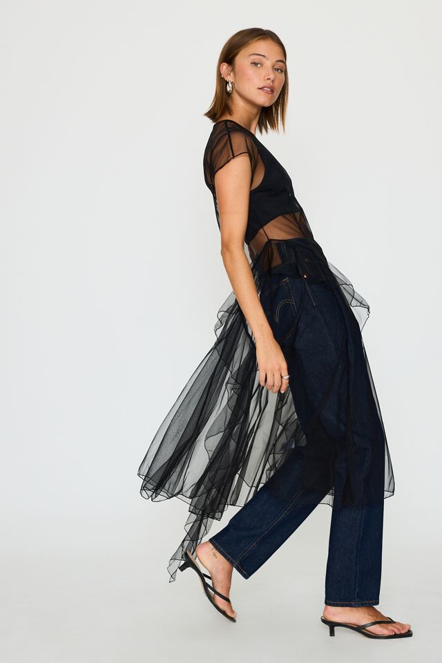 ESTHE Sheer Tulle Frill Overdress #3