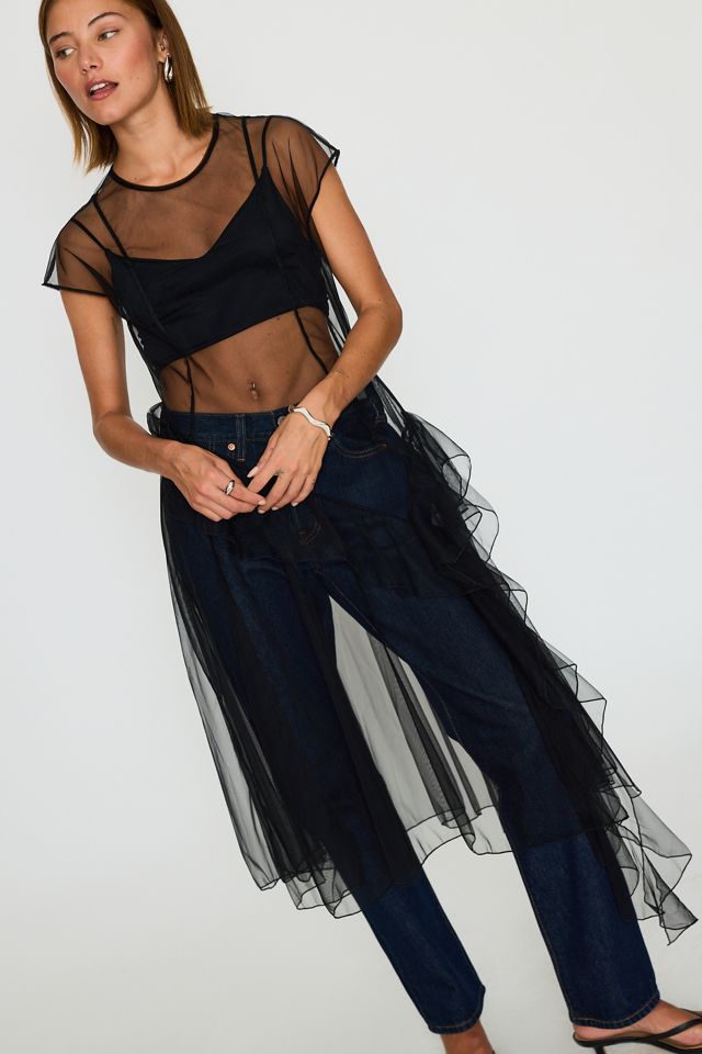 ESTHE Sheer Tulle Frill Overdress #4