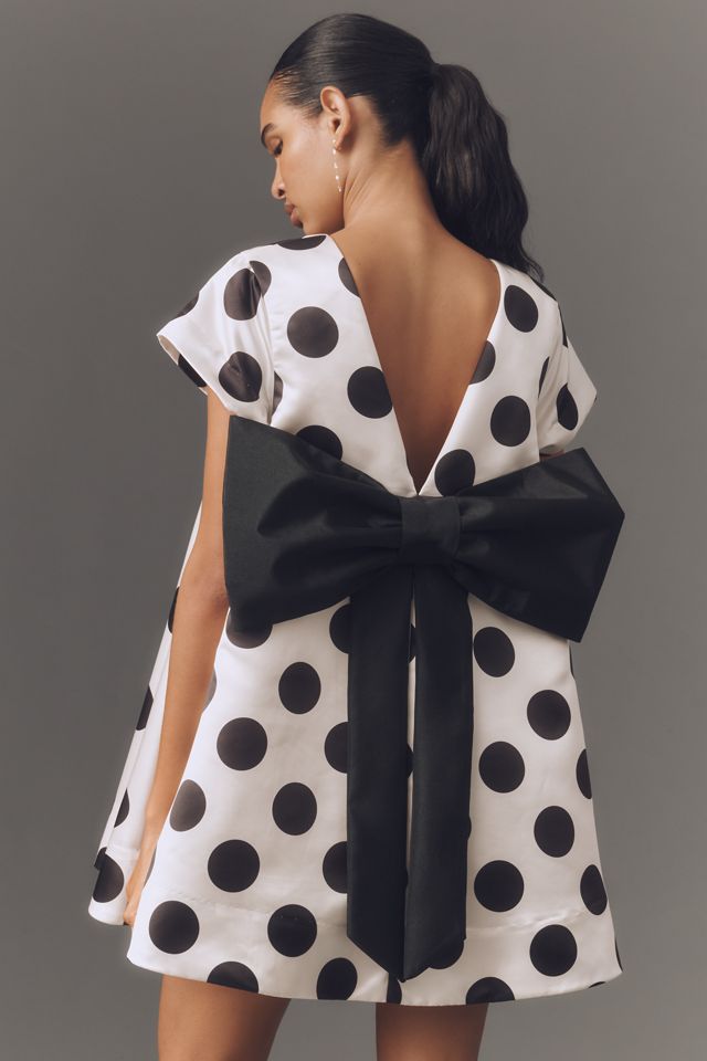 Boyko Rita Short-Sleeve Bow-Back Swing Mini Dress #1