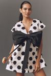 rita short sleeve bow back swing mini dress Boyko Rita Short-Sleeve Bow-Back Swing Mini Dress