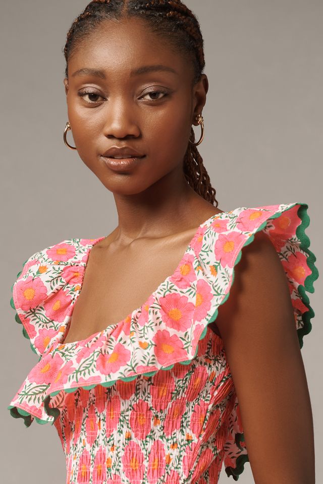 Pink City Prints Susie Neon Poppy Maxi Dress #2