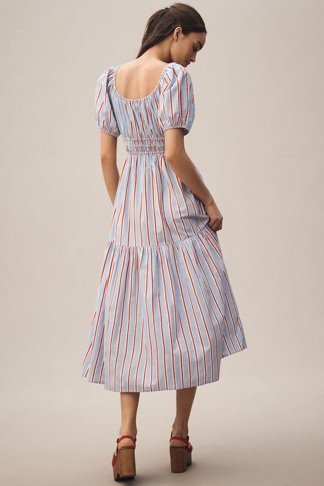 Pink City Prints Katie Sweetheart Tiered Midi Dress #2