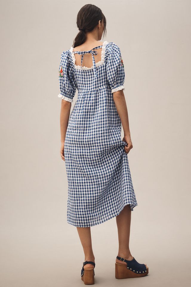 Pink City Prints Goa Puff Sleeve Midi Dress #1