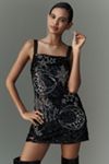 by anthropologie square neck sequin mini shift dress By Anthropologie Square-Neck Sequin Mini Shift Dress