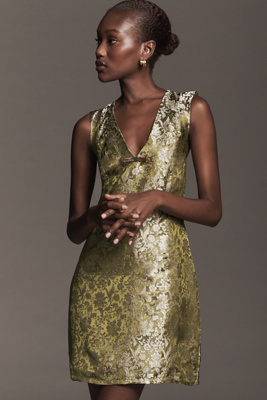anthropologie embroidered brocade dress BHLDN Anthropologie main image 0