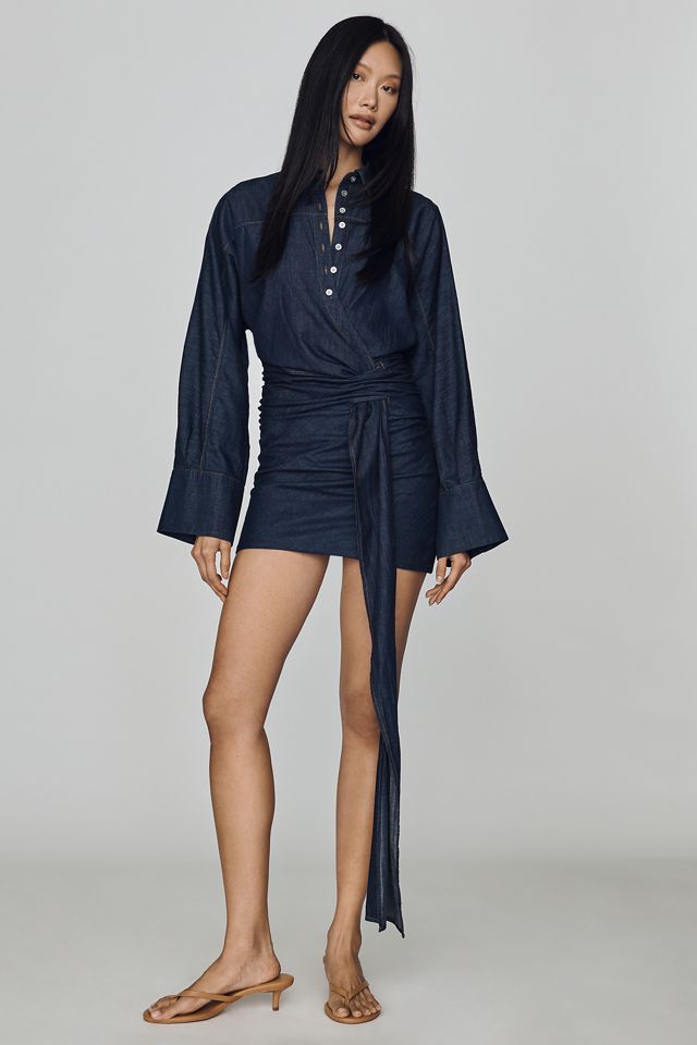 7 For All Mankind Cotton Collared Mini Dress | Anthropologie