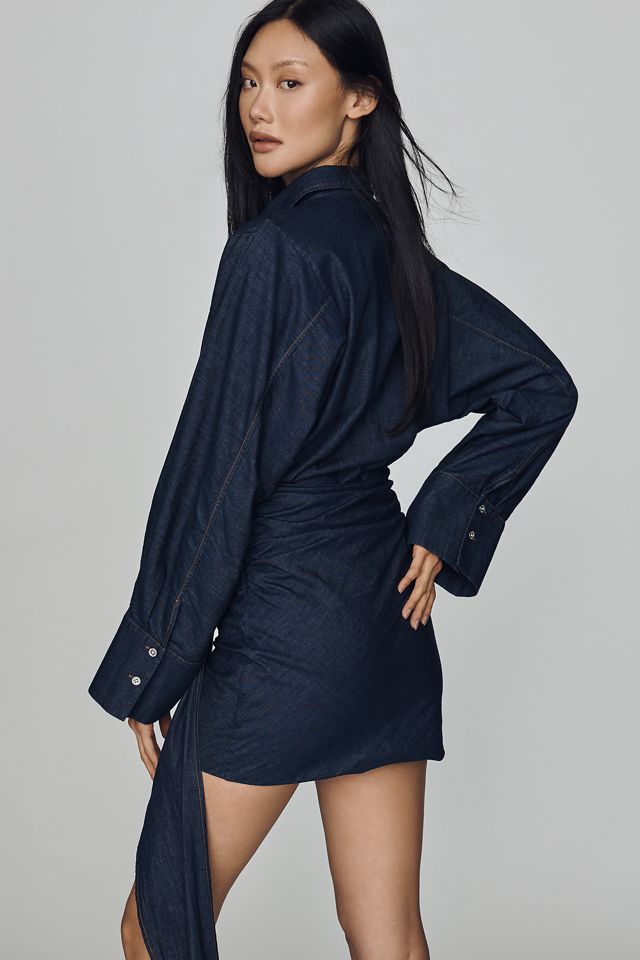 7 For All Mankind Cotton Collared Mini Dress | Anthropologie