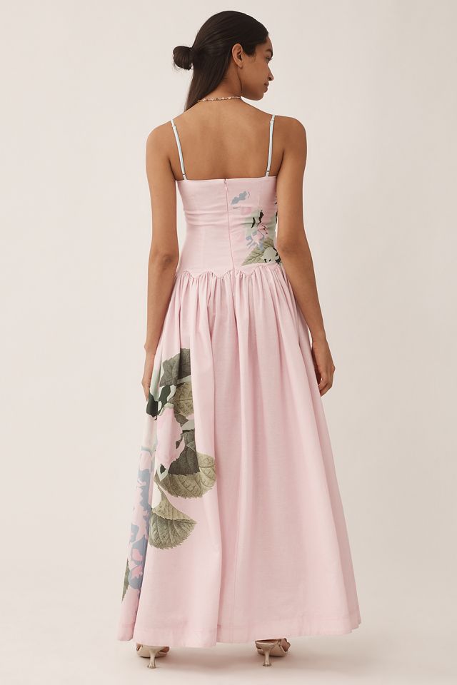 Aston Studio Cordelia Drop-Waist Linen Cotton Dress #1