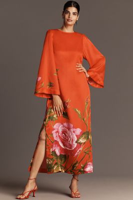 Aston Studio Heidi Silk-Blend Maxi Dress