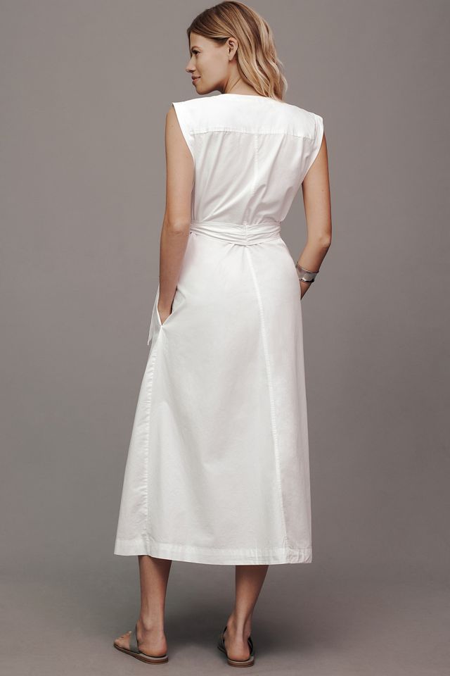 Derek Lam 10 Crosby Karina Cap-Sleeve Midi Shirt Dress #1