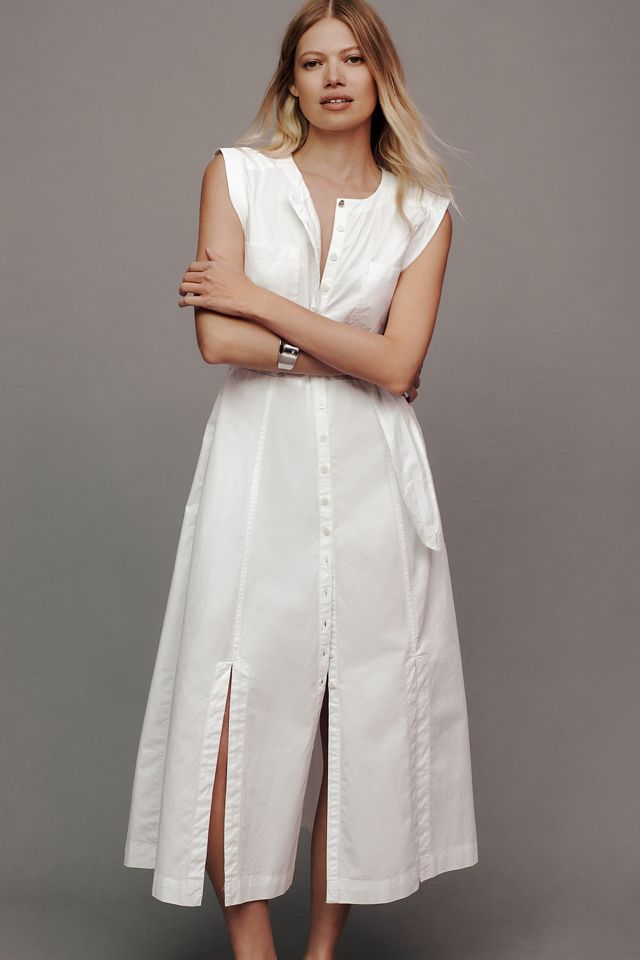 Derek Lam 10 Crosby Karina Cap-Sleeve Midi Shirt Dress #2