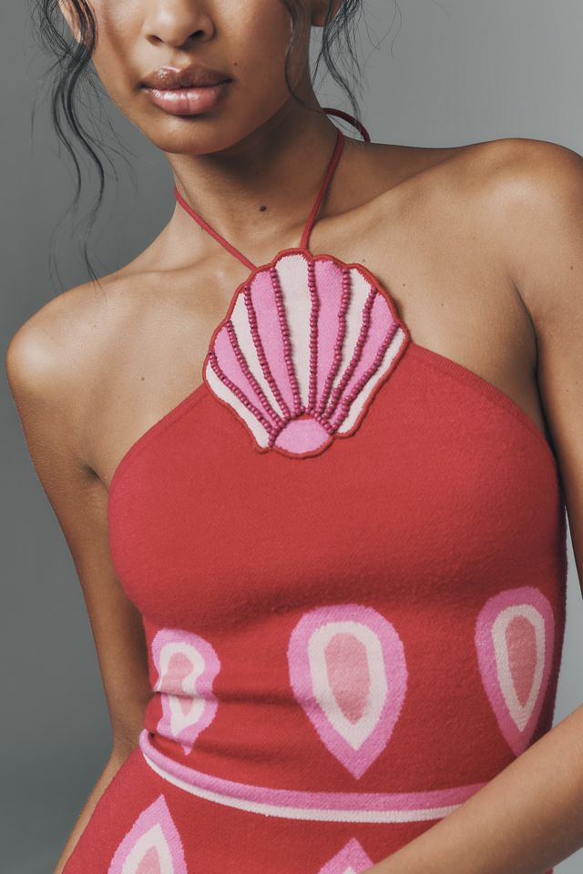 Concha Halter Mini Dress by The Wolf Gang, Size: Large at Anthropologie