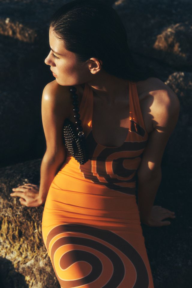 The Wolf Gang Giro Halter Mesh Dress | Anthropologie