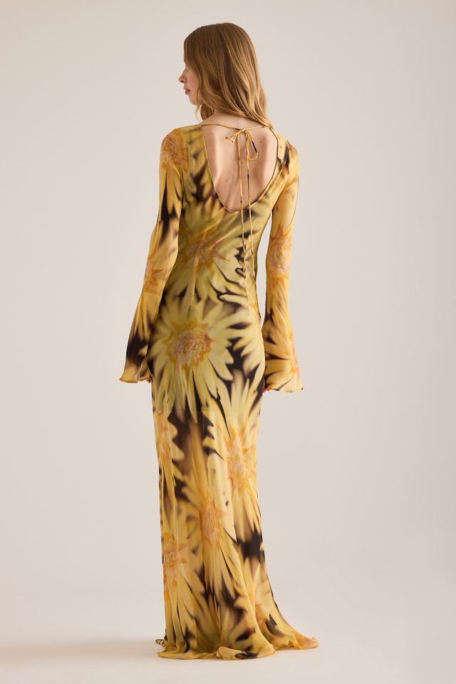 The Wolf Gang Lottie Sunflower Print Maxi Dress | Anthropologie UK