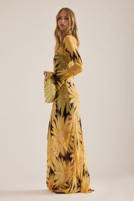 Vestido Maxi con Estampado de Girasol Lottie de The Wolf Gang