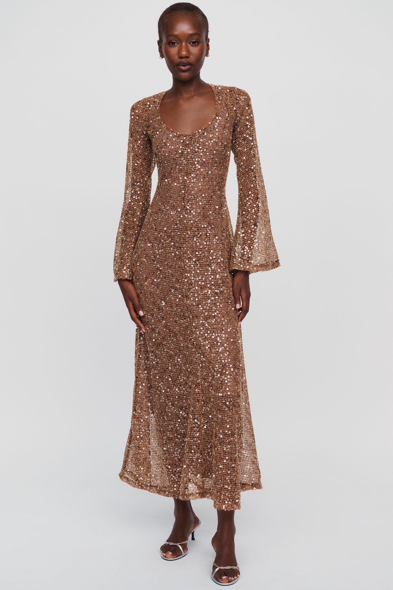 The Wolf Gang Tierra Sequin Midi Dress