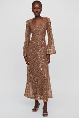 The Wolf Gang Tierra Sequin Midi Dress
