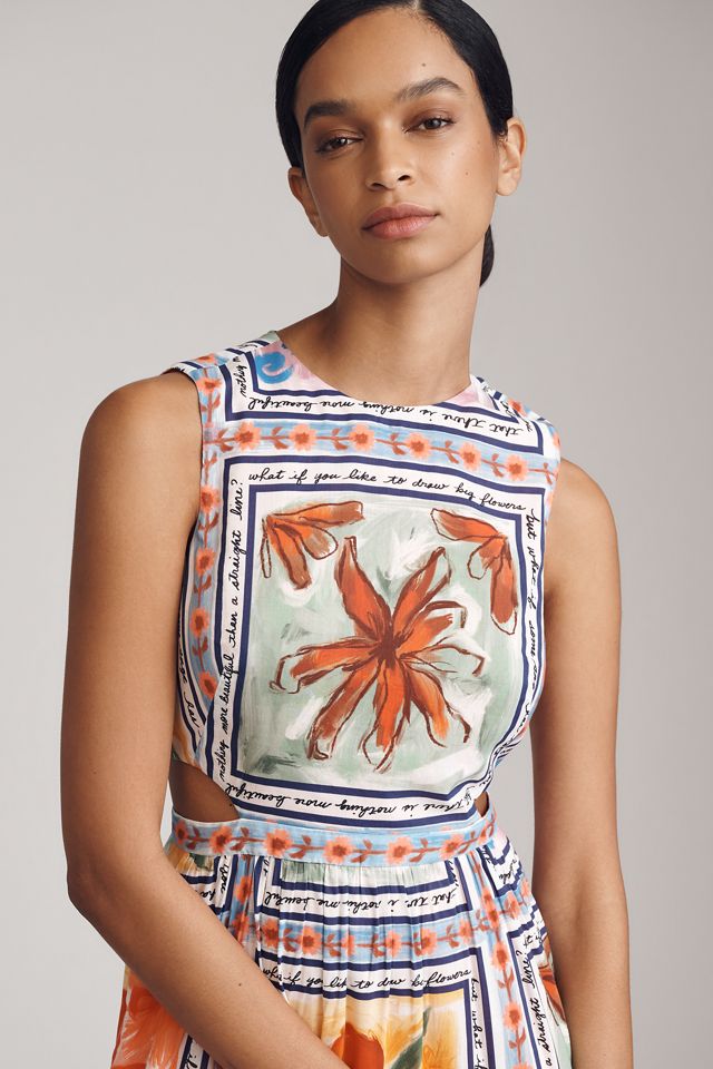 Lingua Franca Marcia Sleeveless A-Line Maxi Dress #2