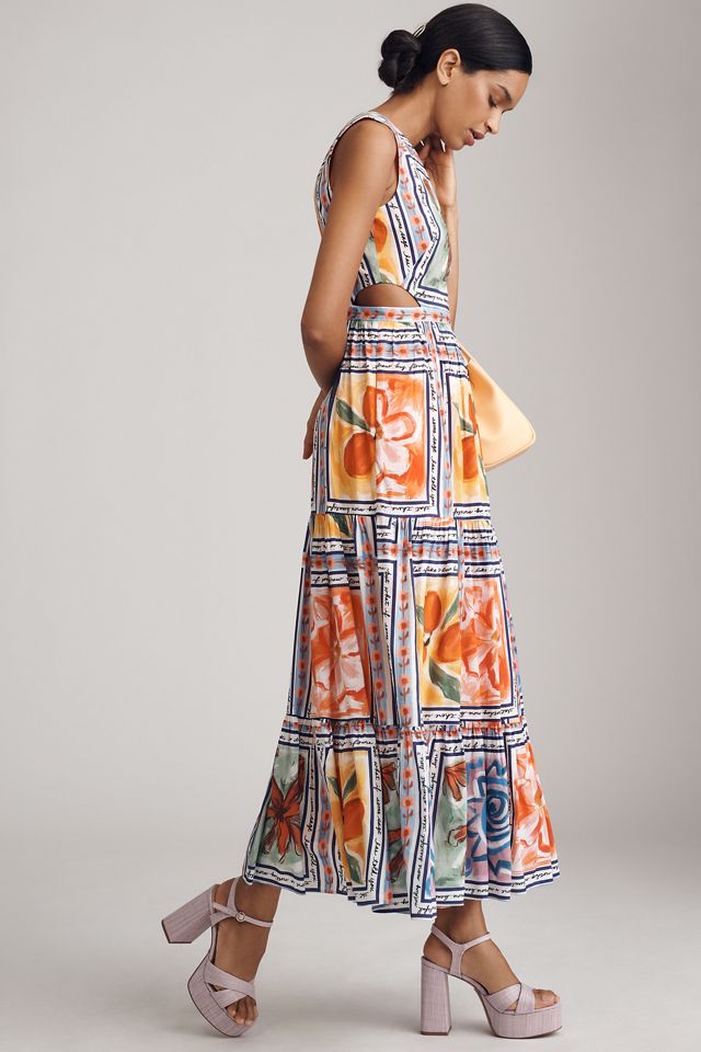 Lingua Franca Marcia Sleeveless A-Line Maxi Dress #3