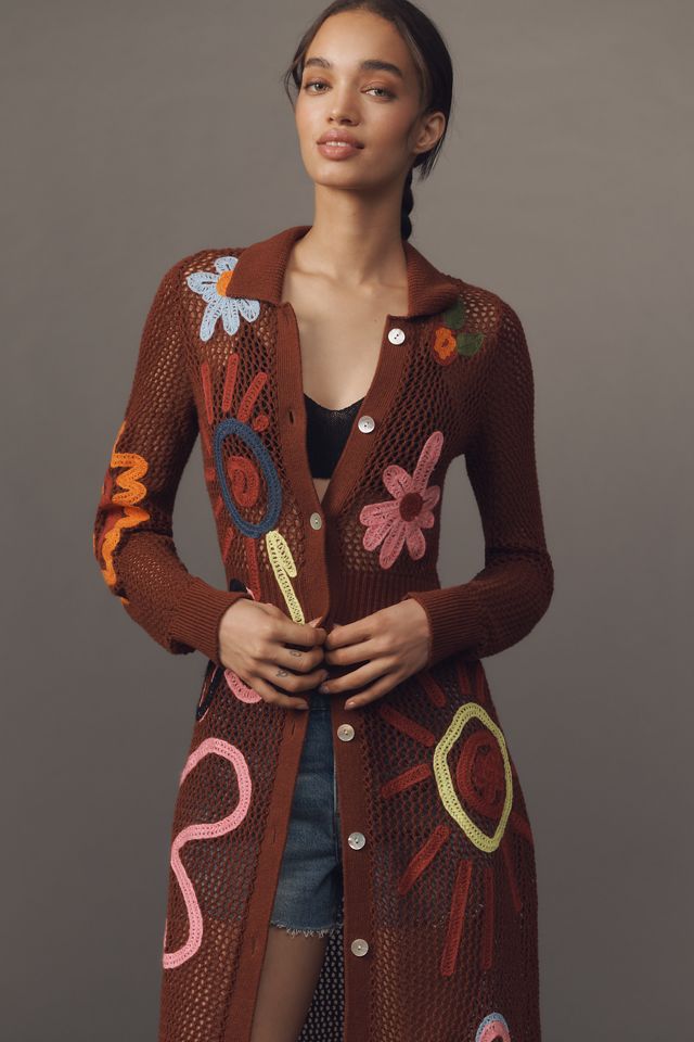 Lingua Franca Onar Embroidered Midi Shirt Dress #1