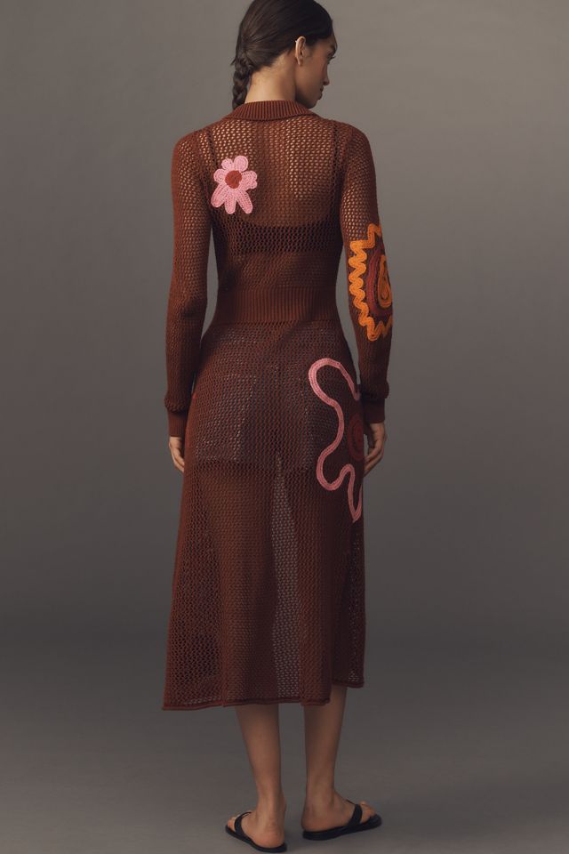 Lingua Franca Onar Embroidered Midi Shirt Dress #2