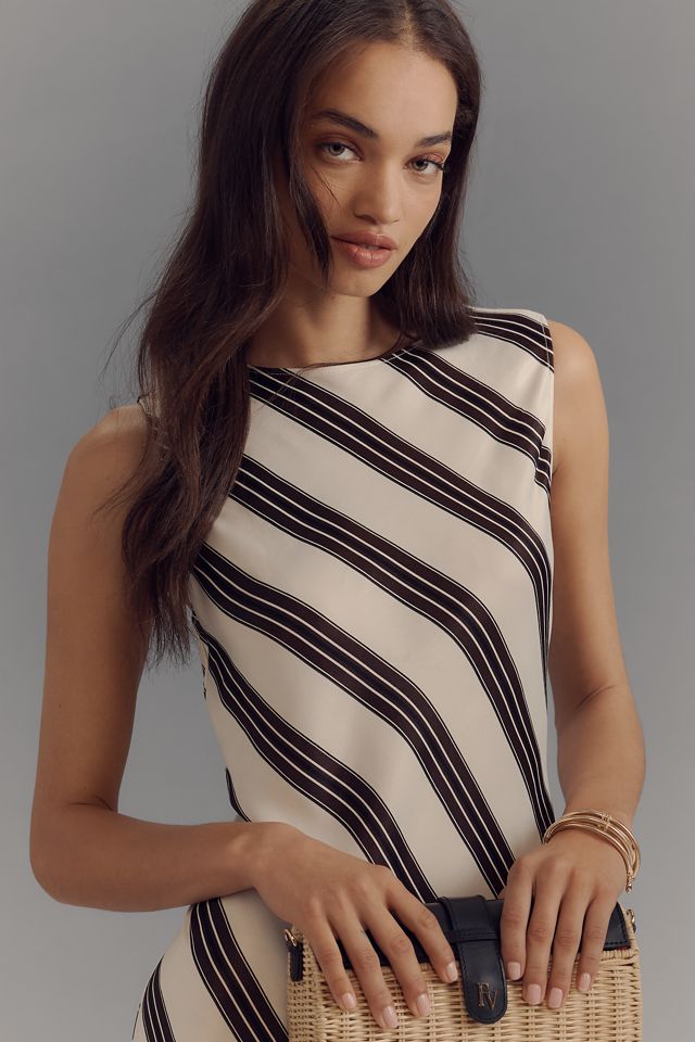 Maeve Slim Satin Midi Slip Dress #1
