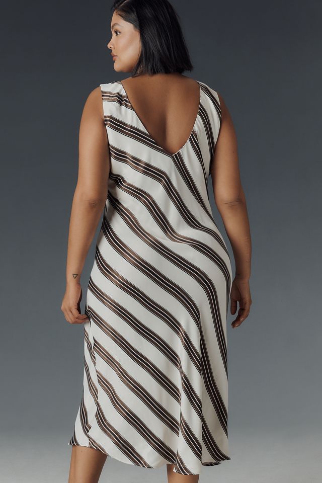 Maeve Slim Satin Midi Slip Dress #4