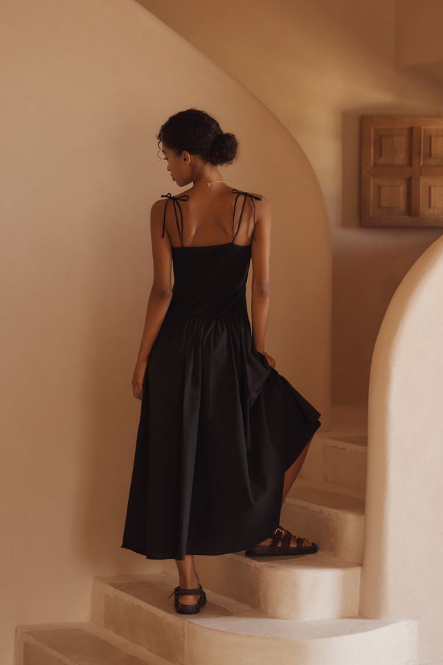 By Anthropologie Square-Neck Twofer Midi Dress #2