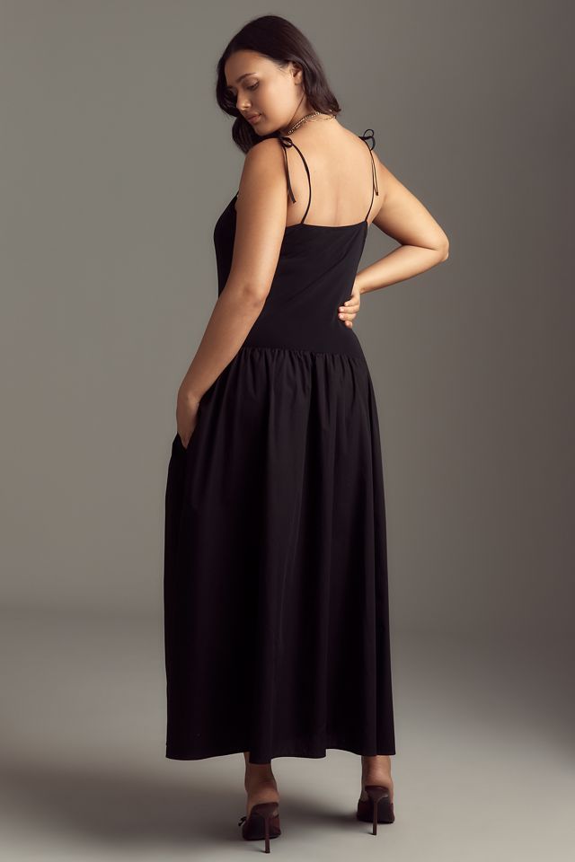 By Anthropologie Square-Neck Twofer Midi Dress #6