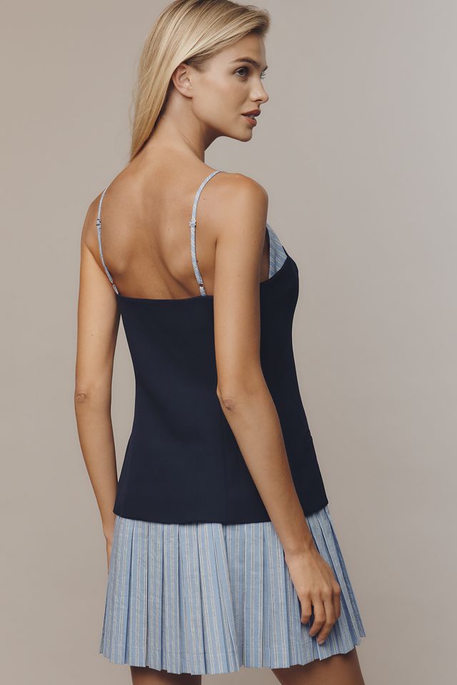 Maeve Sleeveless Peekaboo Twofer Mini Dress #1