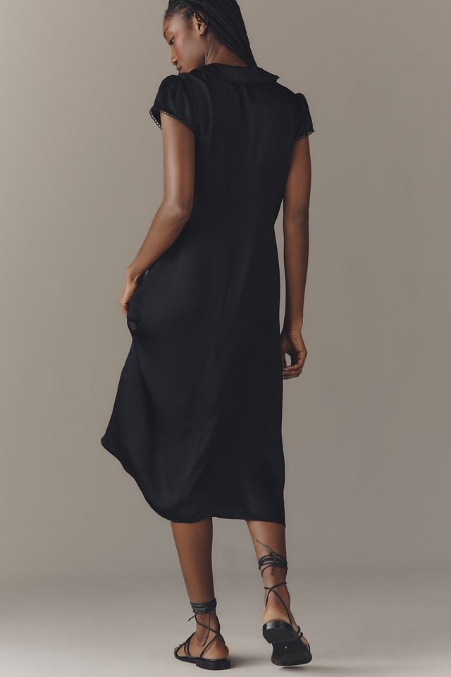 By Anthropologie Collared Short-Sleeve Midi Dress #3