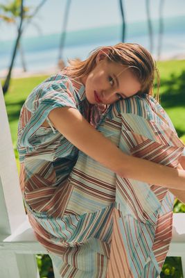 Maeve Sleeveless Printed Midi Shirtdress