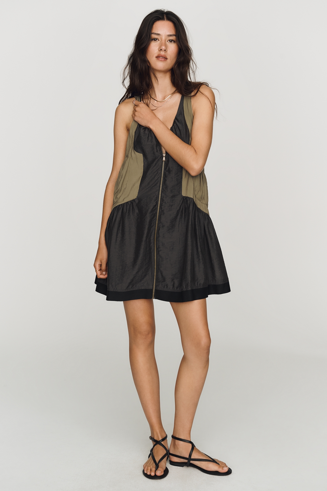 By Anthropologie Sleeveless Swing Mini Dress
