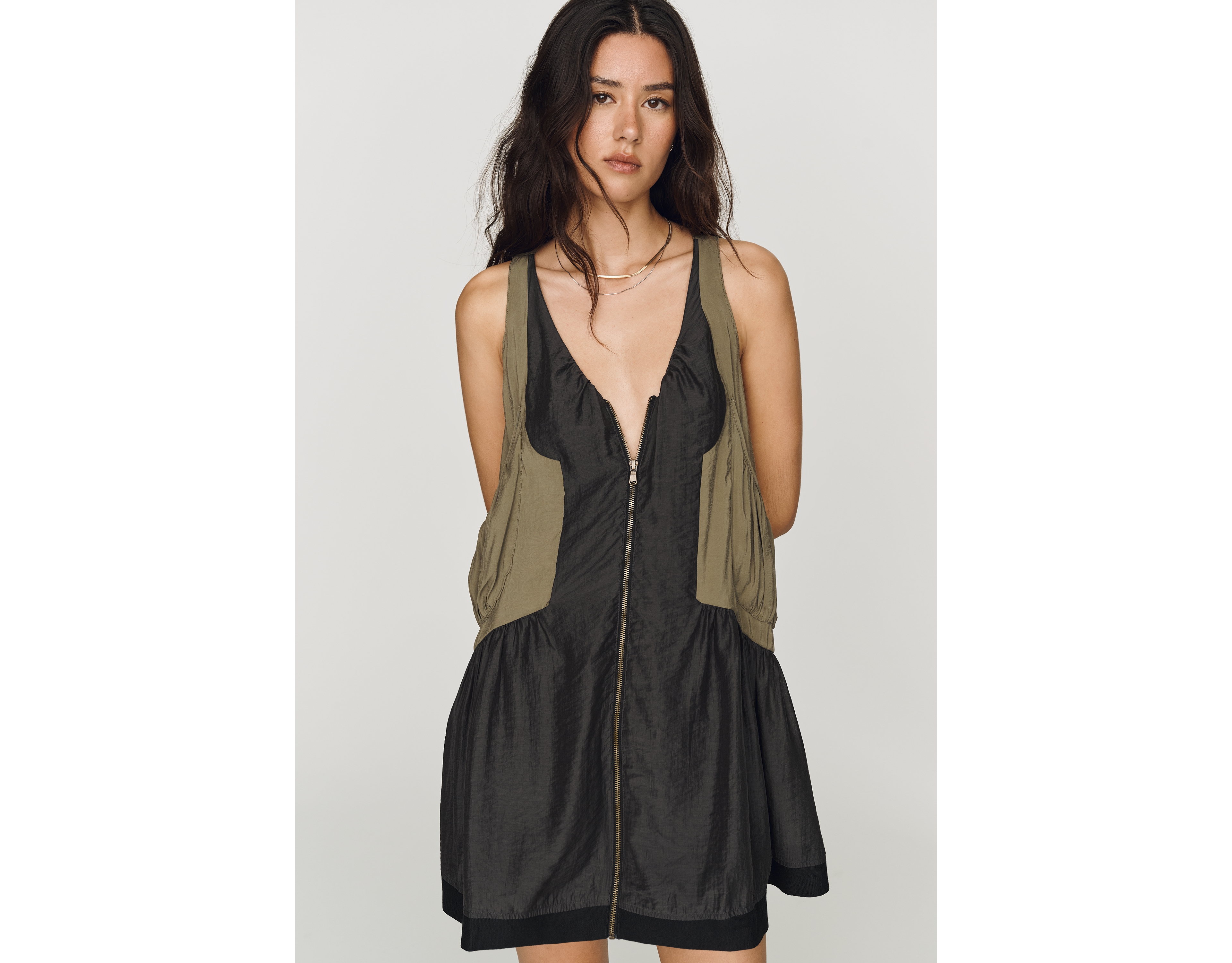 By Anthropologie Sleeveless Swing Mini Dress