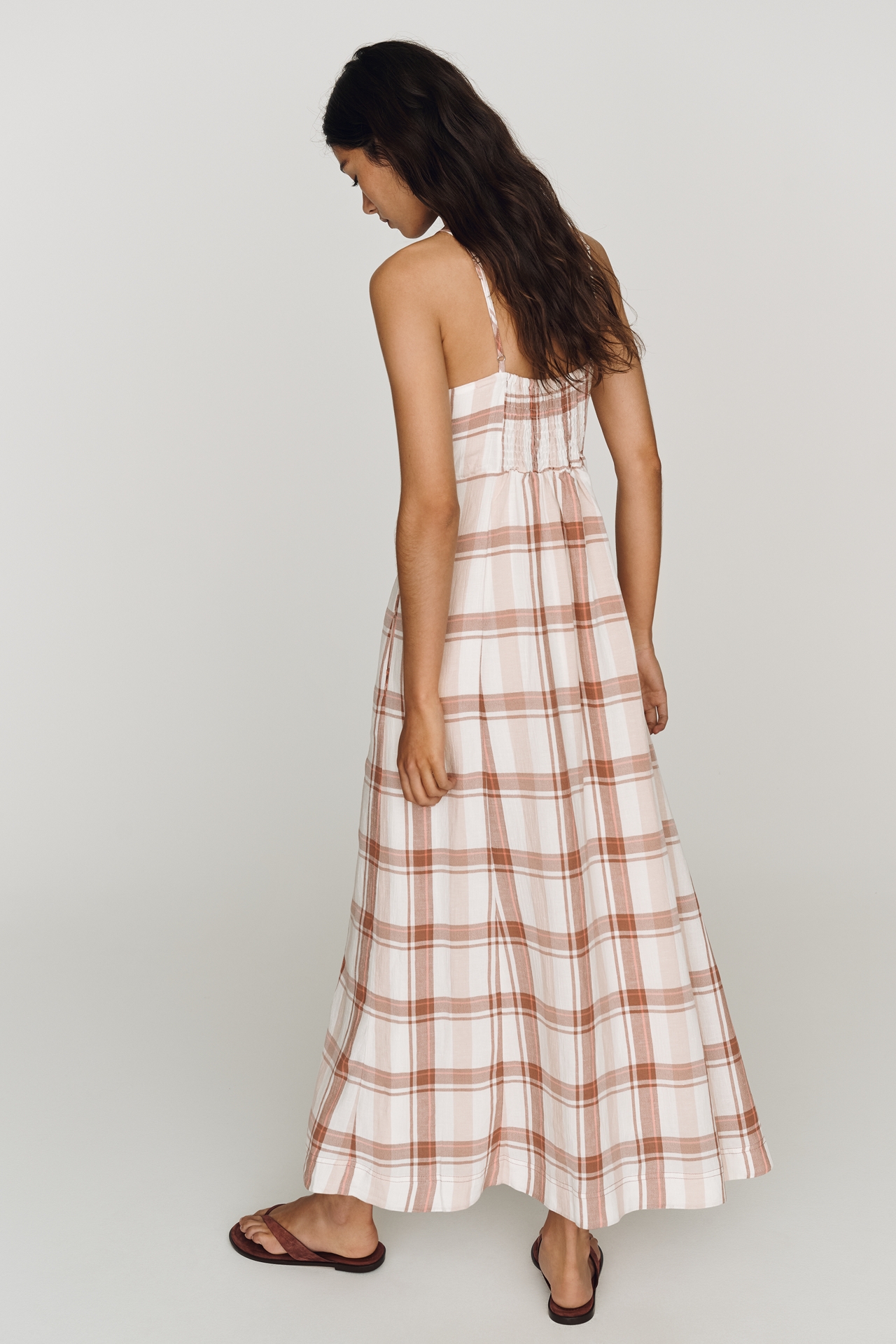 Pilcro Linen Blend Midi Dress