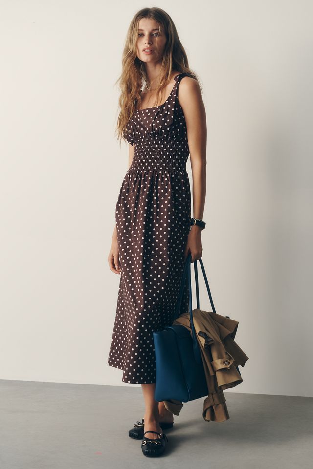 Maeve Cotton Smocked Midi Dress #1