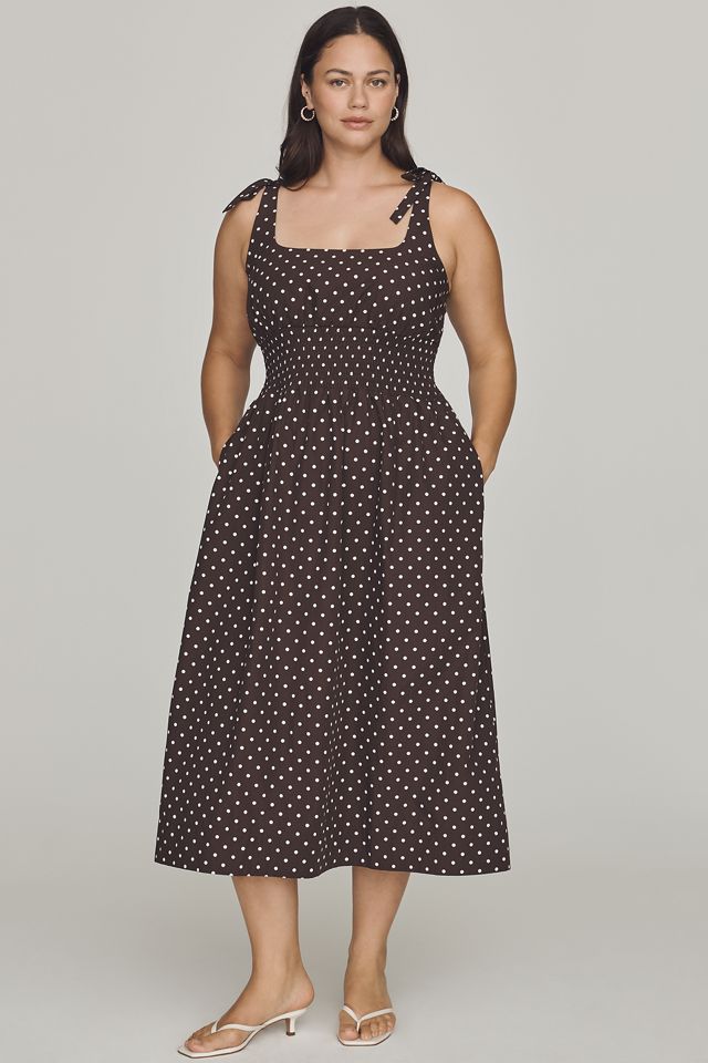 Maeve 100% Cotton Smocked Midi Dress #5