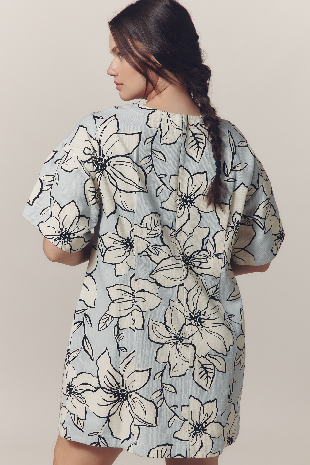 Dhruv Kapoor Short-Sleeve Denim Mini Dress